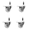 Service Caster 3'' Nylon Swivel 7/8'' Expanding Stem Caster Set Total Lock Brake, 4PK SCC-EXTTL20S314-NYS-78-4 - alternate 1